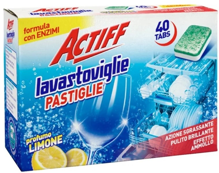 Detergent pentru mașine de spălat vase Actiff Lemon 40tabs
