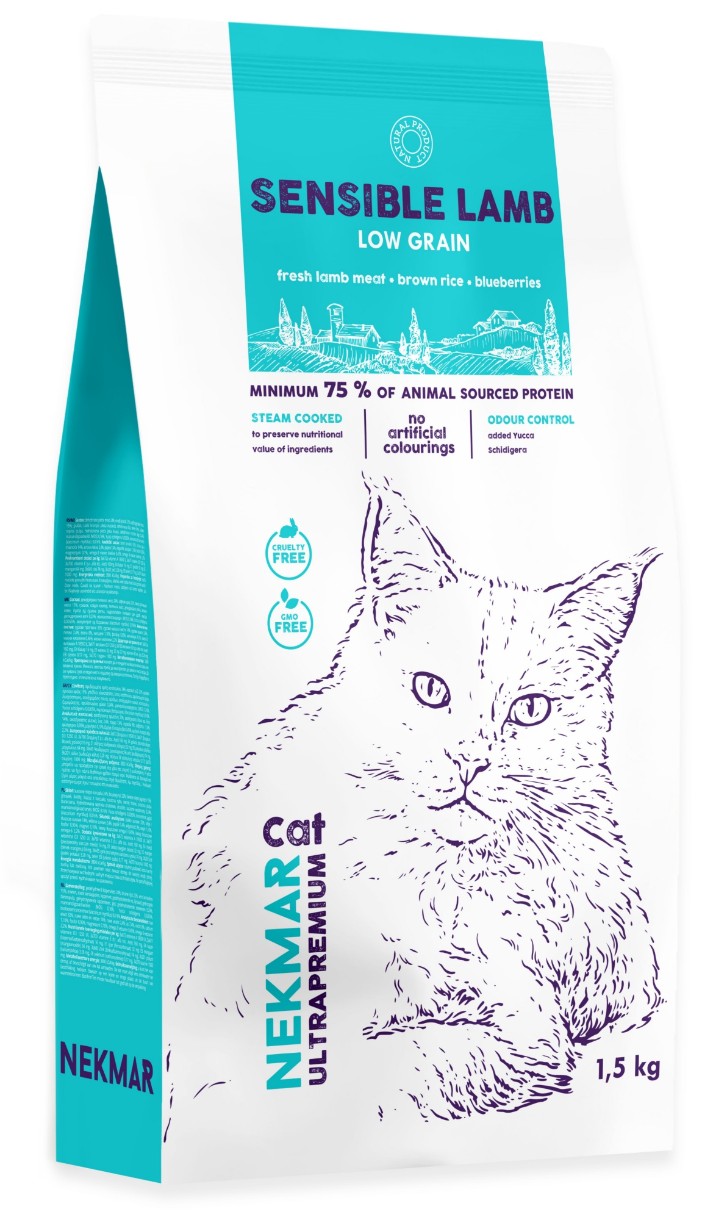 Сухой корм для кошек Nekmar Sensible Lamb 1,5 kg