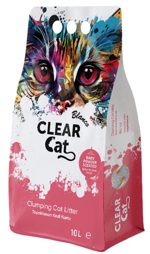 Наполнитель для кошек Clear Cat Blanco Baby Powder Scented 10L