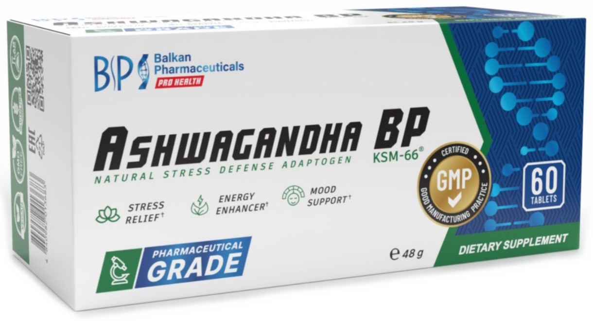 Supliment alimentar Balkan Pharmaceuticals Ashwagandha 600mg 60tab