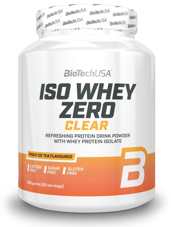 Proteină Biotech Iso Whey Zero Clear Peach Ice Tea 500g
