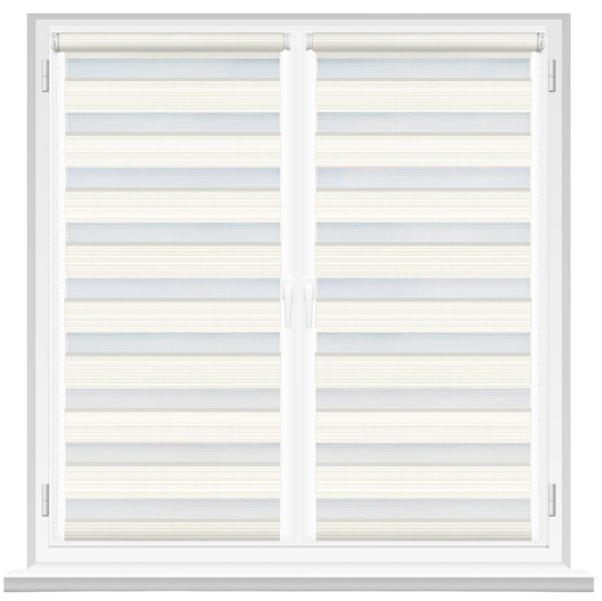Рулонные шторы Msrolls Day Night Grizzle 014/1 White 0.80x1.70m