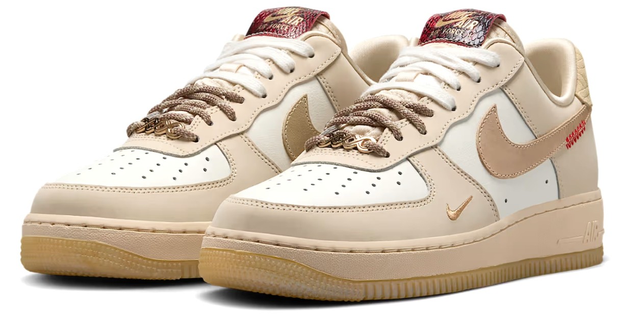 Ghete pentru dame Nike Wmns Air Force 1 07 Lx Sail/Light Khaki/Parachute Beige/Team Gold, s.39