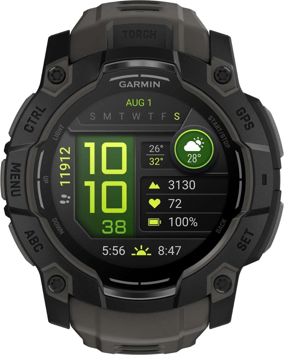 Smartwatch Garmin Instinct 3 50mm AMOLED Black with Charcoal Band (010-03020-00)