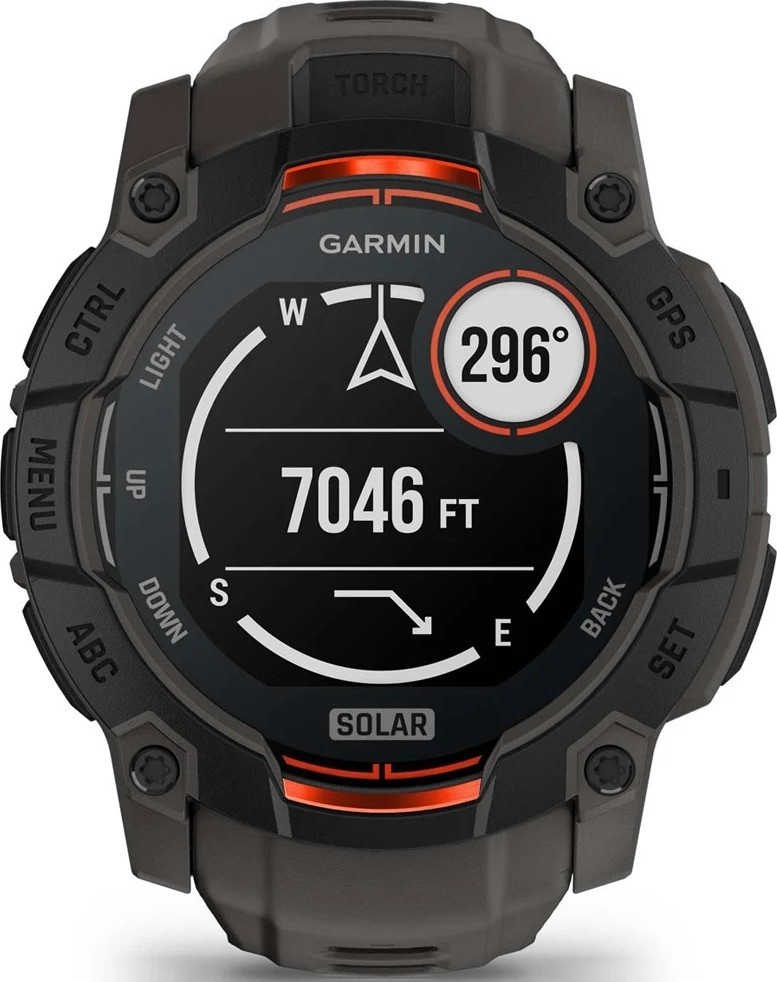 Smartwatch Garmin Instinct 3 50mm Solar Black with Charcoal Band (010-02935-00)