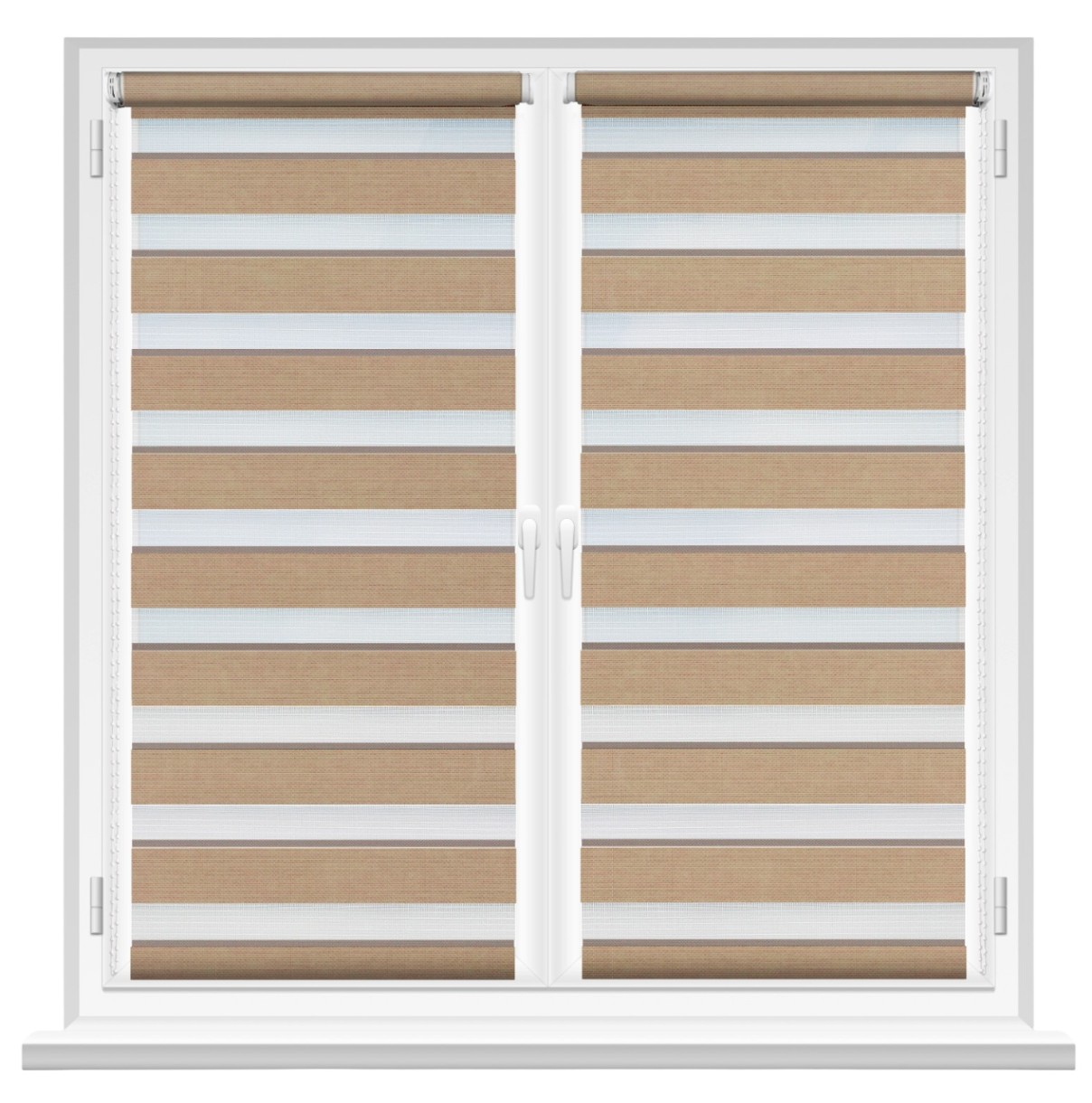 Рулонные шторы Msrolls Day Night Ton 616/3 Dark Beige 0.50x1.70m