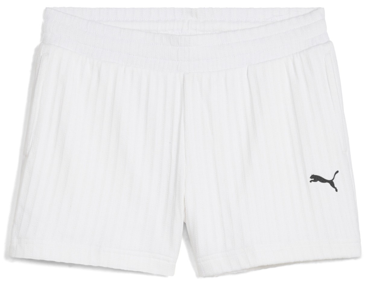 Pantaloni scurți dame Puma Wardrobe Ess Shorts 3 Pointelle Puma White, s.M
