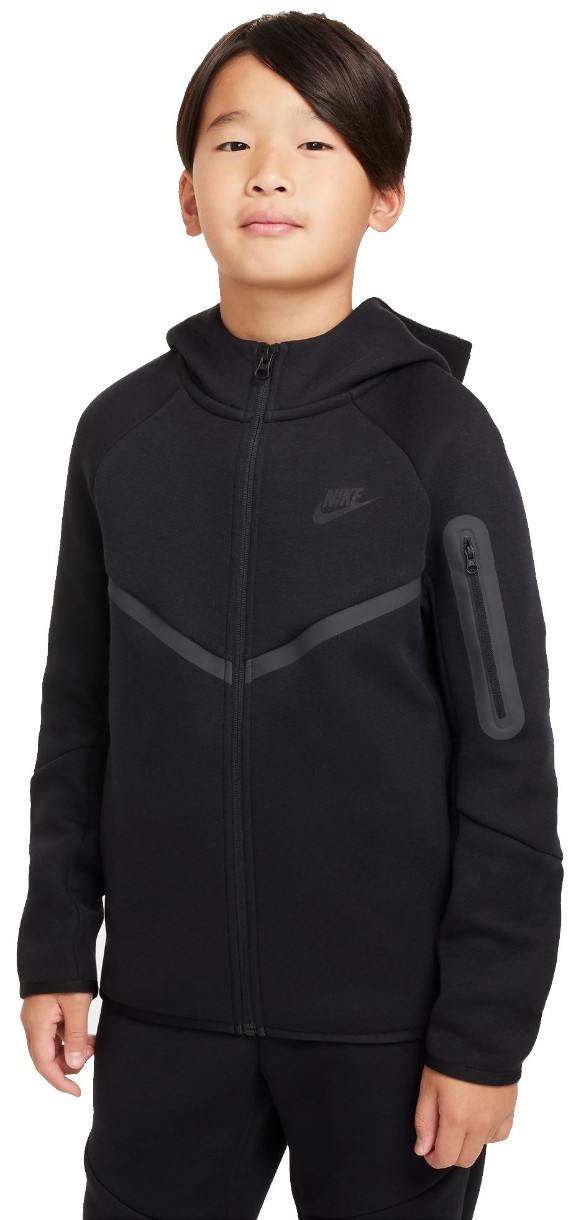 Детская толстовка Nike B Nsw Tch Flc Fz Pd Black, s.S