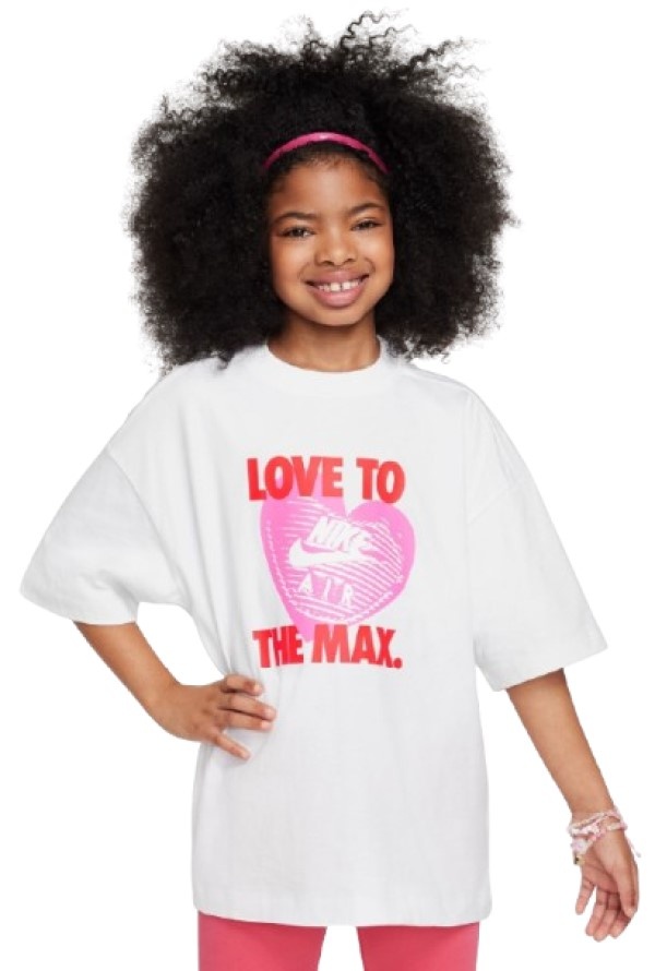 Детская футболка Nike G Nsw Tee Heart White, s.S