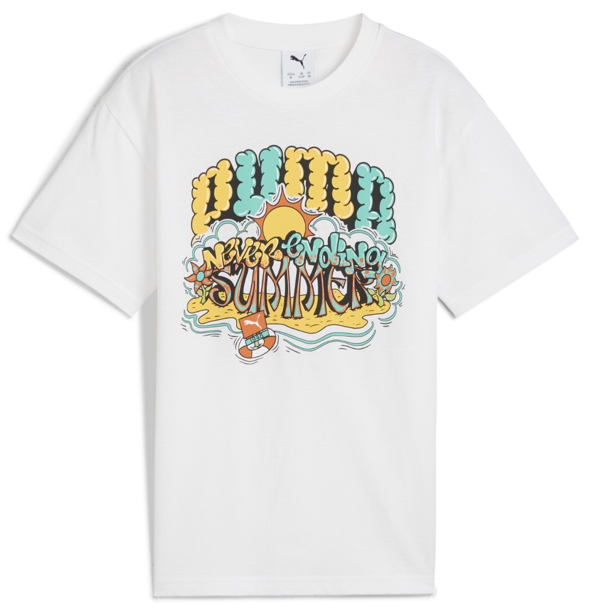 Tricou pentru copii Puma Graphics Puma Tee III B Puma White, s.128