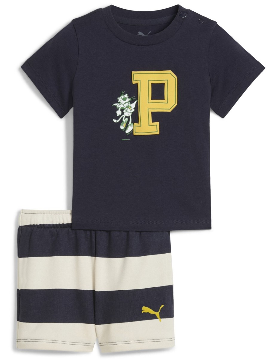 Детский спортивный костюм Puma Minicats Super Puma Tee And Shorts Set Inf New Navy, s.74