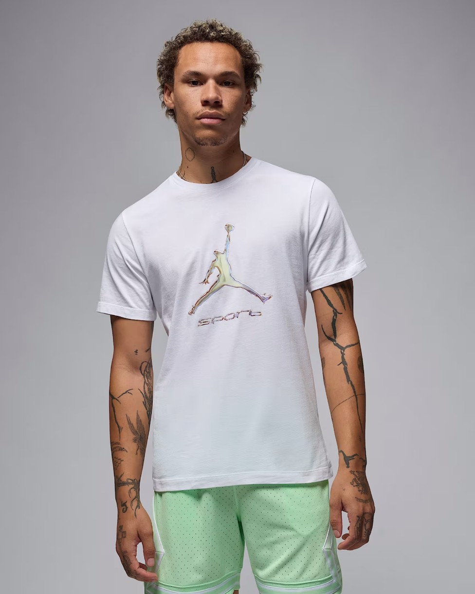 Мужская футболка Nike M Jordan Sprt Df Gfx Ss Crew White/Black, s.L