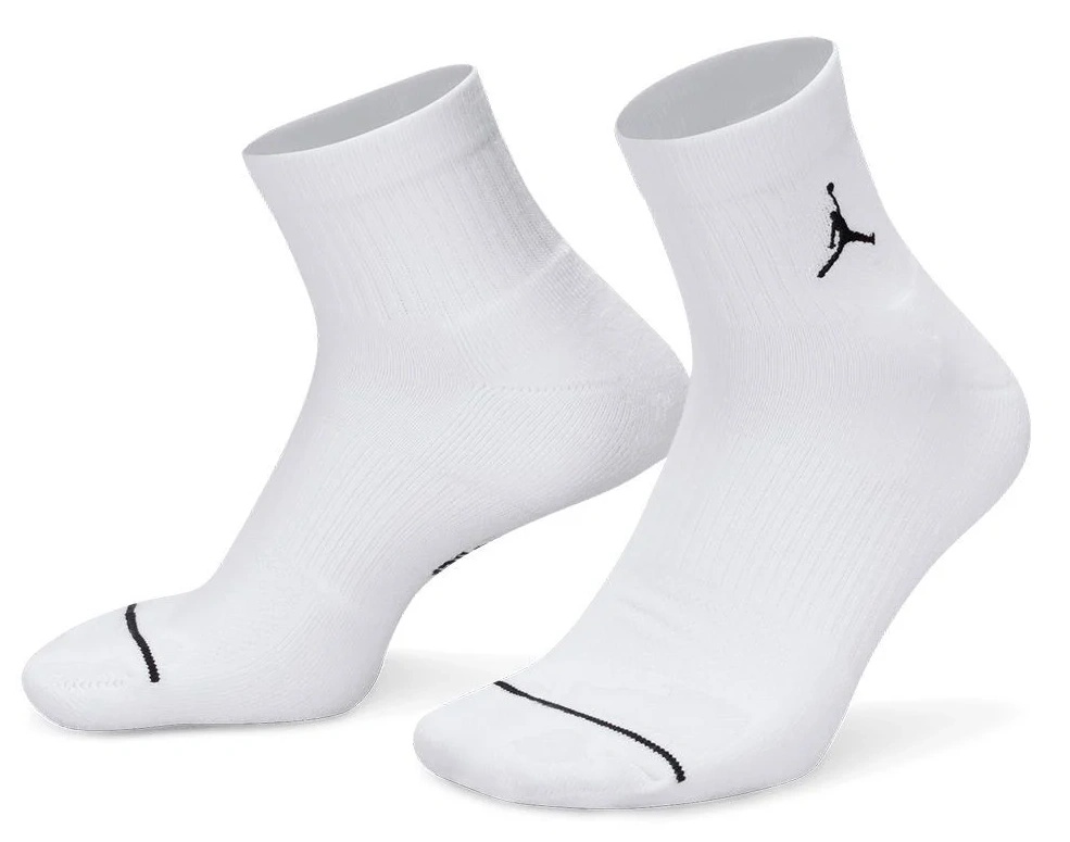 Ciorapi pentru bărbați Nike U Jordan Ed Cush Poly Ankle 3Pr 144 White, s.M