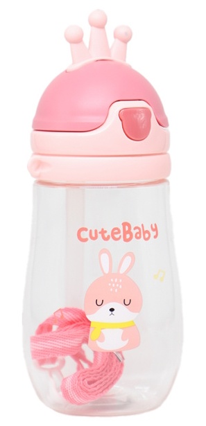 Cana cu pai New World 560ml Pink (6769)