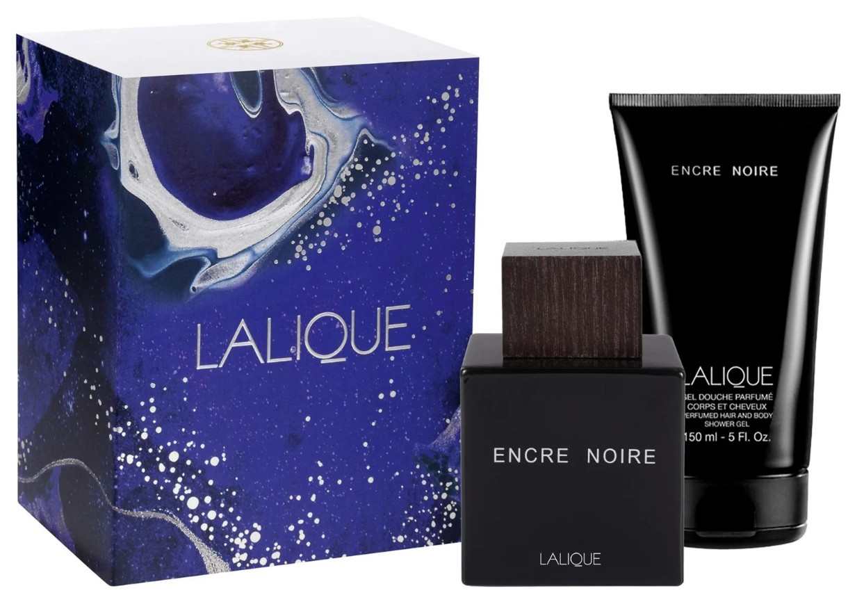 Парфюмерный набор для него Lalique Encre Noire EDT 50ml + Shower Gel 150ml