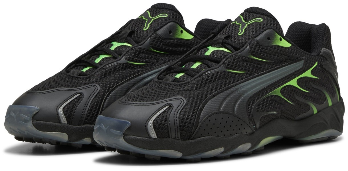 Adidași pentru bărbați Puma Inhale Puma Black/Green Glare, s.47