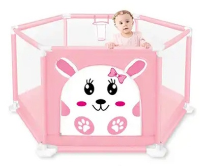 Pătuț pliabil New World Bunny Pink (995-7061B)