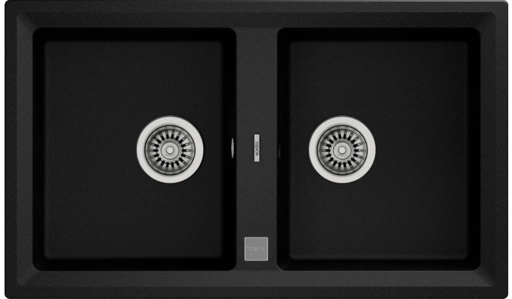 Chiuvetă de bucătărie Teka Stone 90 B TG 2B Auto Black Metallic