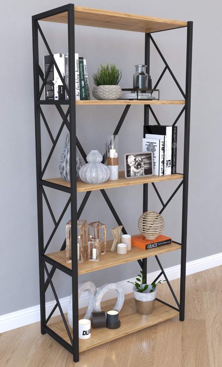 Etajeră Remaks 5 Shelf Metal Oak