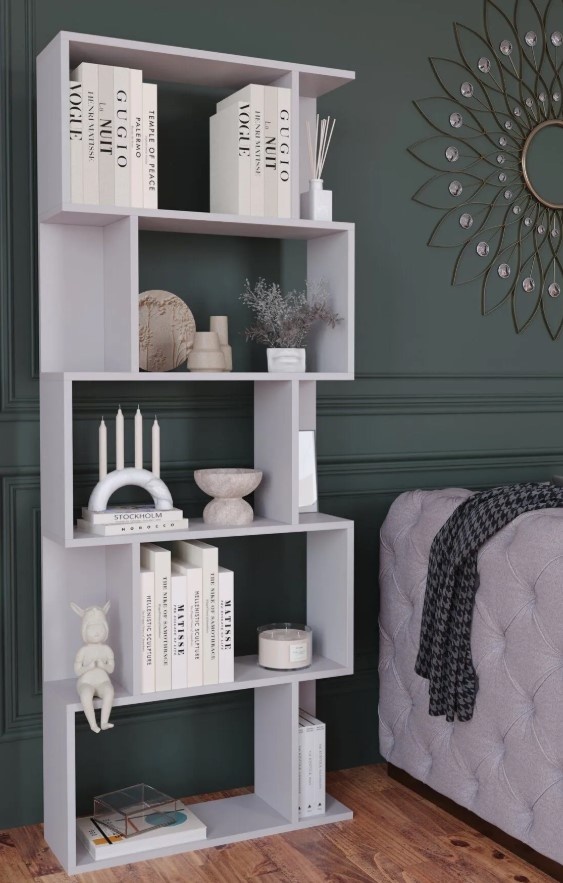 Etajeră Remaks Asimetrik 5 Safir White