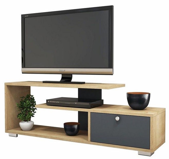 Comodă TV Remaks Meryem Oak/Antharacite