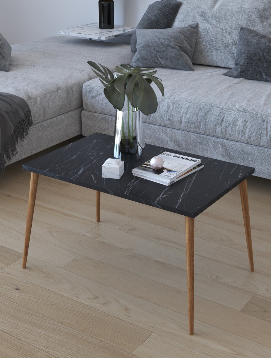 Журнальный столик Remaks Retro Coffee Table Siyah Mermer