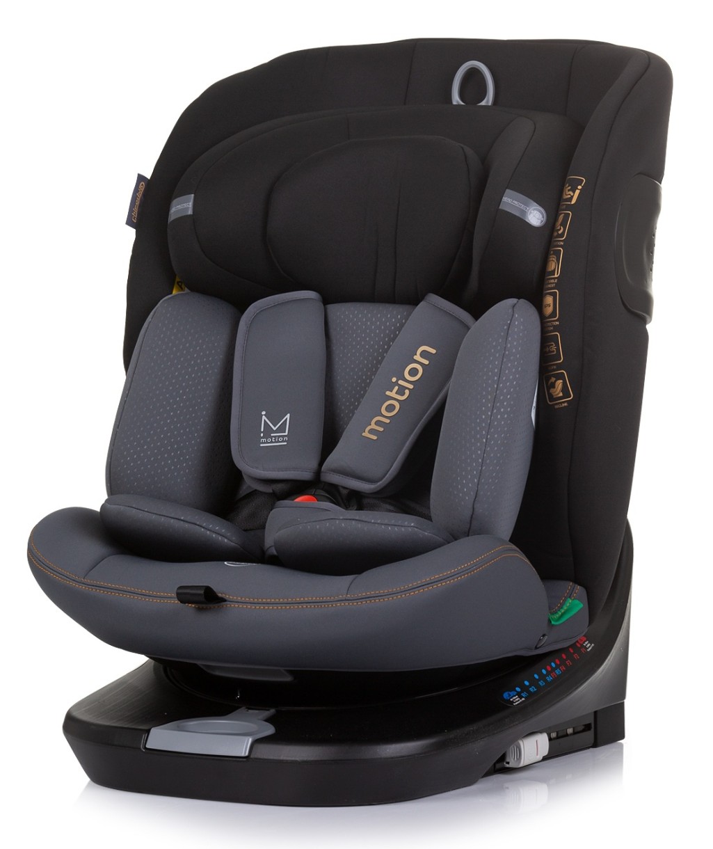 Scaun auto pentru copii Chipolino Isofix Motion 360 I-size Obsidian (STKMOT02401OB)