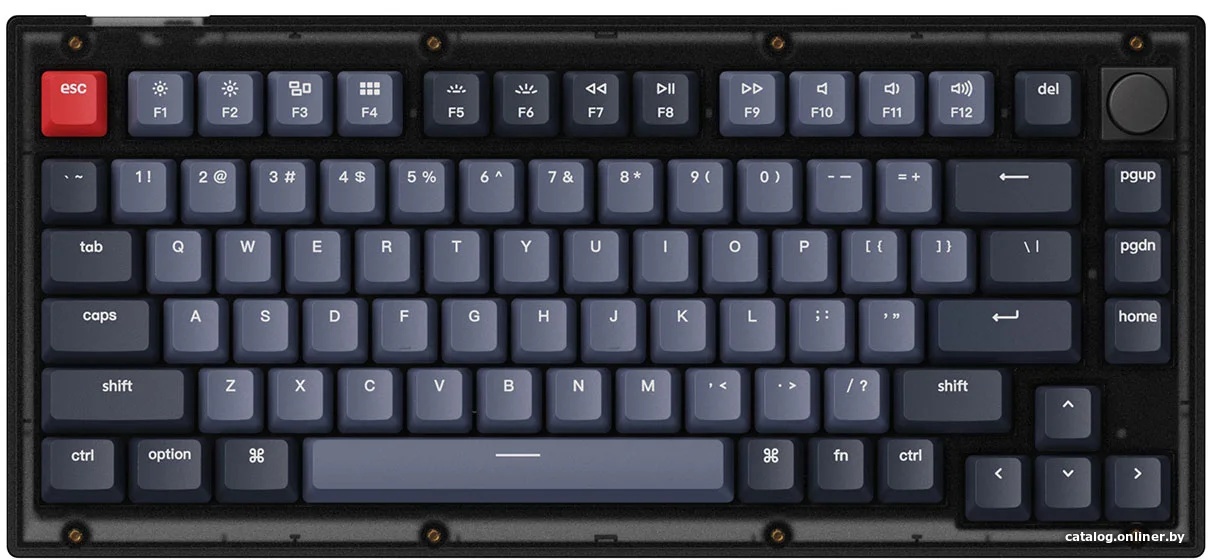 Tastatură Keychron V1 QMK/VIA Frosted Black (V1-C1-RU)