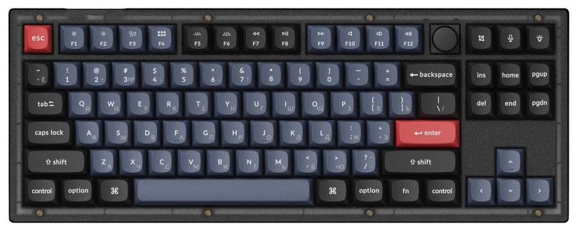 Клавиатура Keychron V3 QMK/VIA Frosted Black (V3-C1-RU)