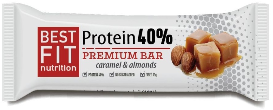 Батончики протеиновые Best Fit Caramel & Almonds 3x40g