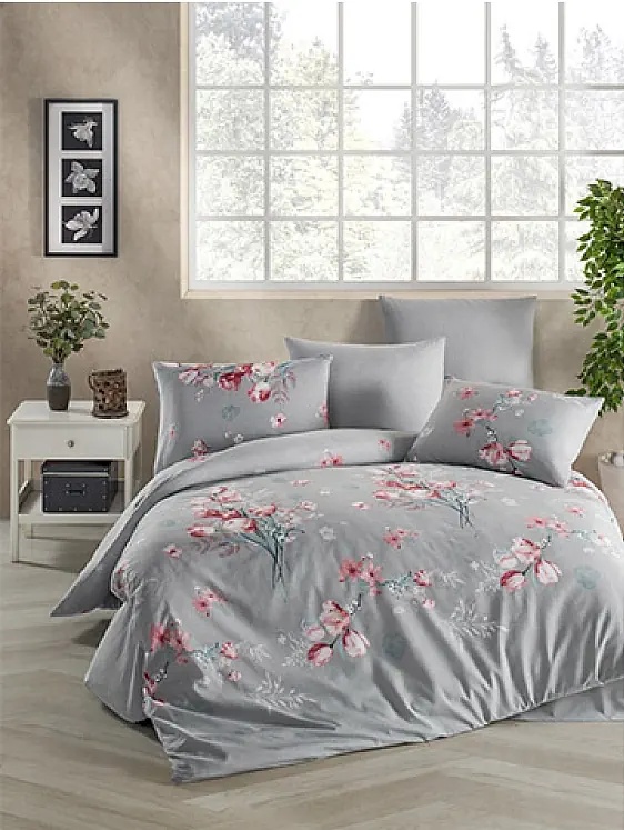 Постельное бельё Newhome Ranforce Liya Grey (44286.64)