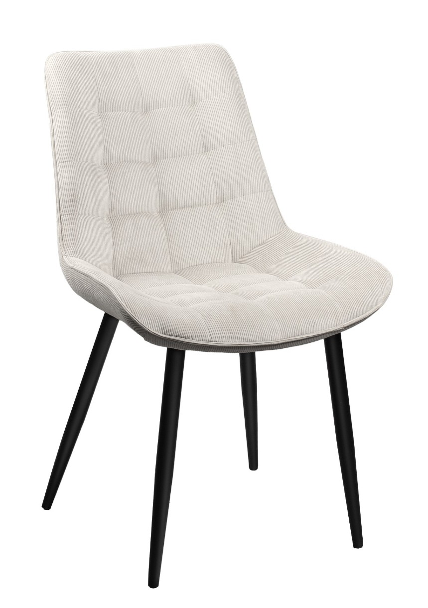 Scaun Deco Hans Velvet Beige/Black Legs BGF166-2