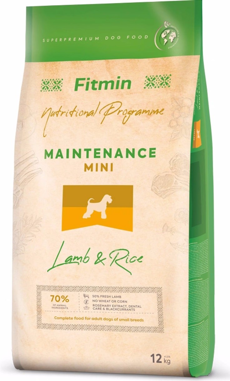 Сухой корм для собак Fitmin Maintenance Mini Lamb & Rice 12kg