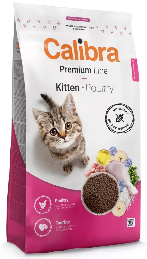 Сухой корм для кошек Calibra Premium Line Kitten Poultry 2kg