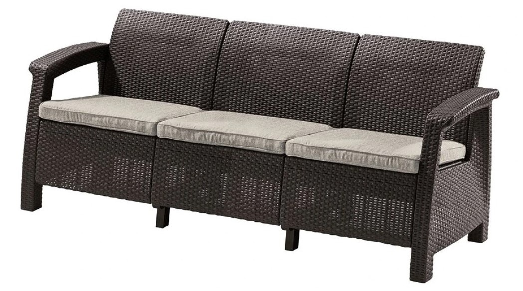 Садовый диван Keter Corfu II Love Seat Max Brown/Oat (258947)