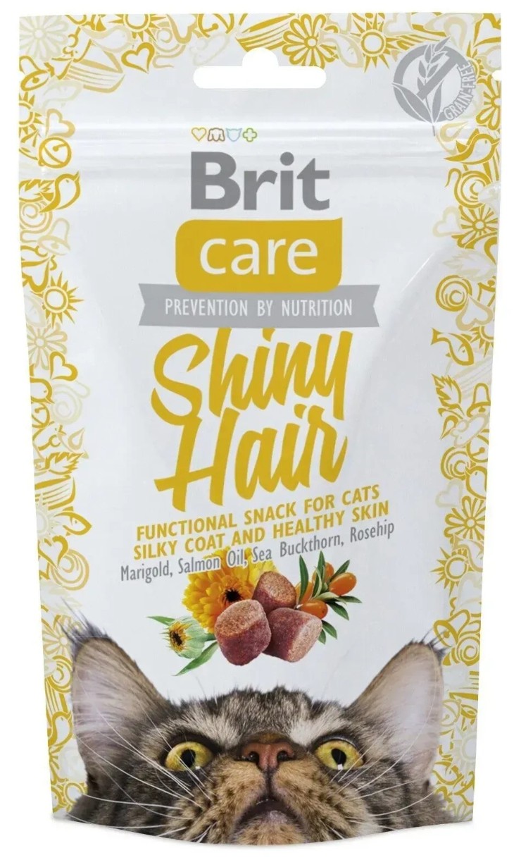 Лакомства для кошек Brit Shiny Hair 50g