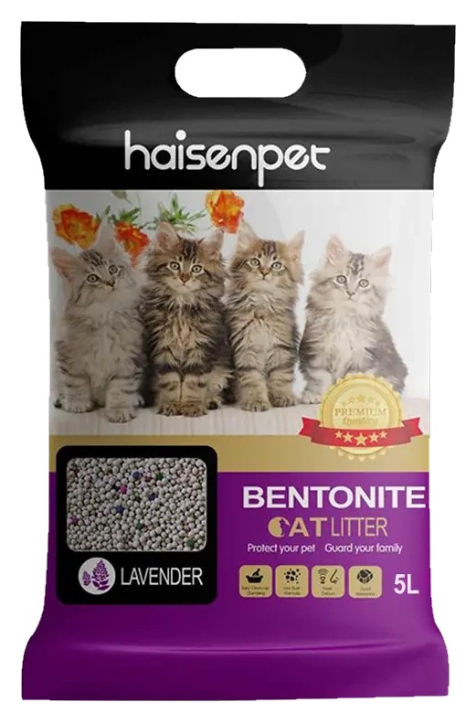 Наполнитель для кошек Haisenpet Betonite Lavender 5L