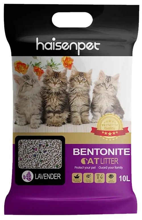 Наполнитель для кошек Haisenpet Betonite Lavender 10L