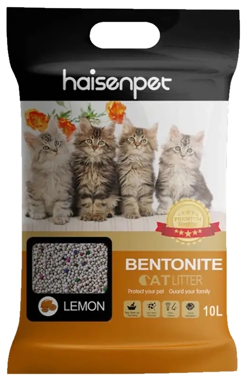 Asternut igienic pentru pisici Haisenpet Betonite Lemon 10L