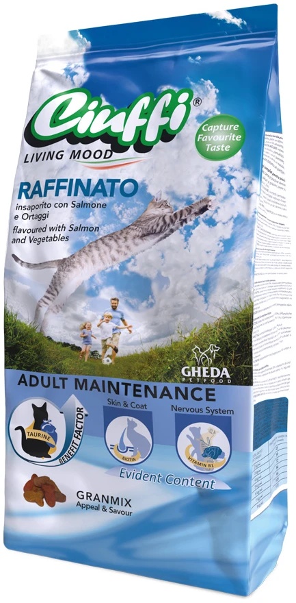 Hrană uscată pentru pisici Ciuffi Adult Raffinato Salmon 15kg
