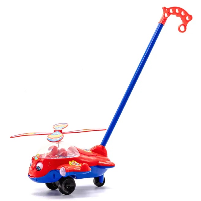 Jucarie de impins si tras New World Helicopter Red (8586)