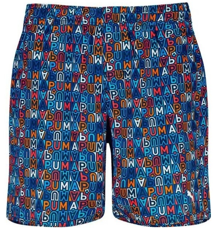 Slip de înot pentru copii Puma Swim Boys Printed Mid Shorts 1P Multicolor, s.128