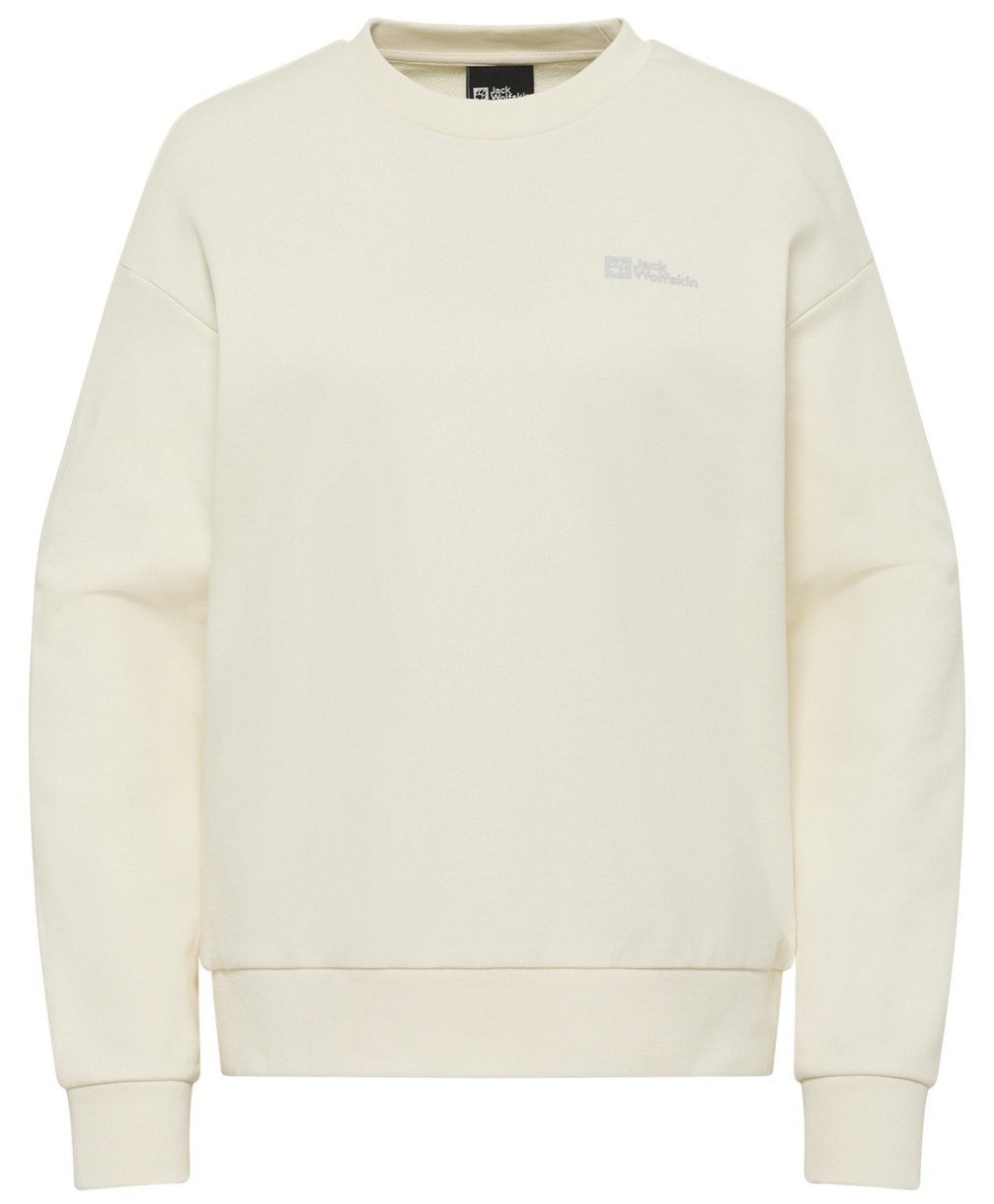 Женская толстовка Jack Wolfskin Essential Crewneck W Cotton White, s.L