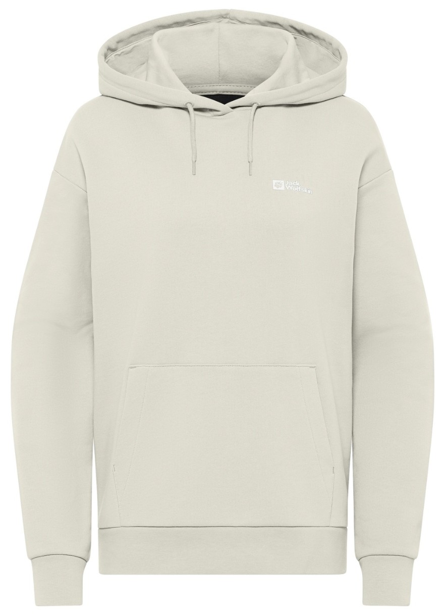 Hanorac damă Jack Wolfskin Essential Hoodie W Cotton White, s.L