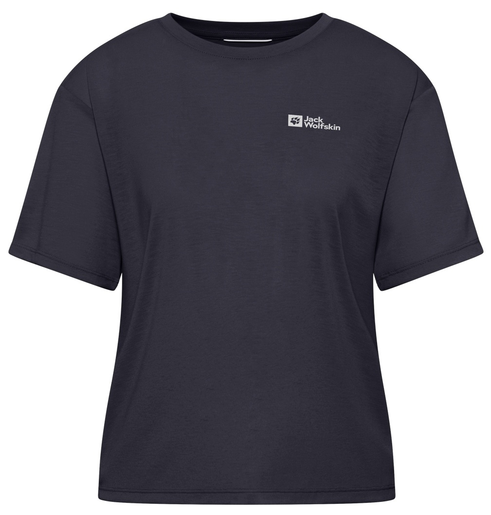 Tricou de dame Jack Wolfskin Vonnan Crop T W Graphite, s.M