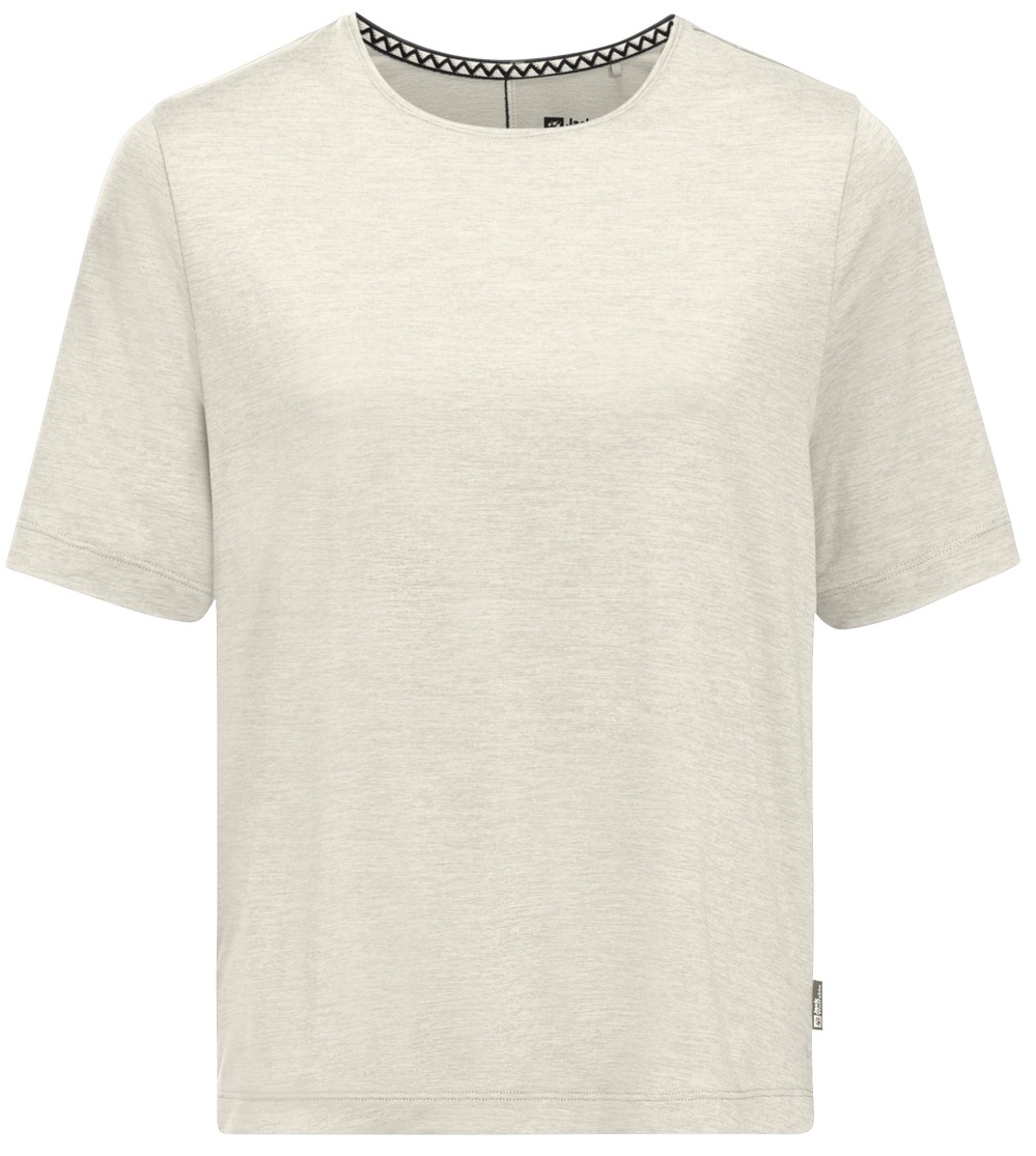 Tricou de dame Jack Wolfskin Travel T W Cotton White Heather, s.S