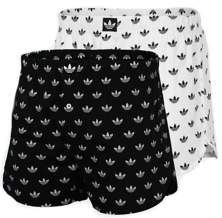 Сhiloţi pentru bărbați Adidas Comfort Core Cotton Icon 2Pk Woven Boxer Multicolor, s.S