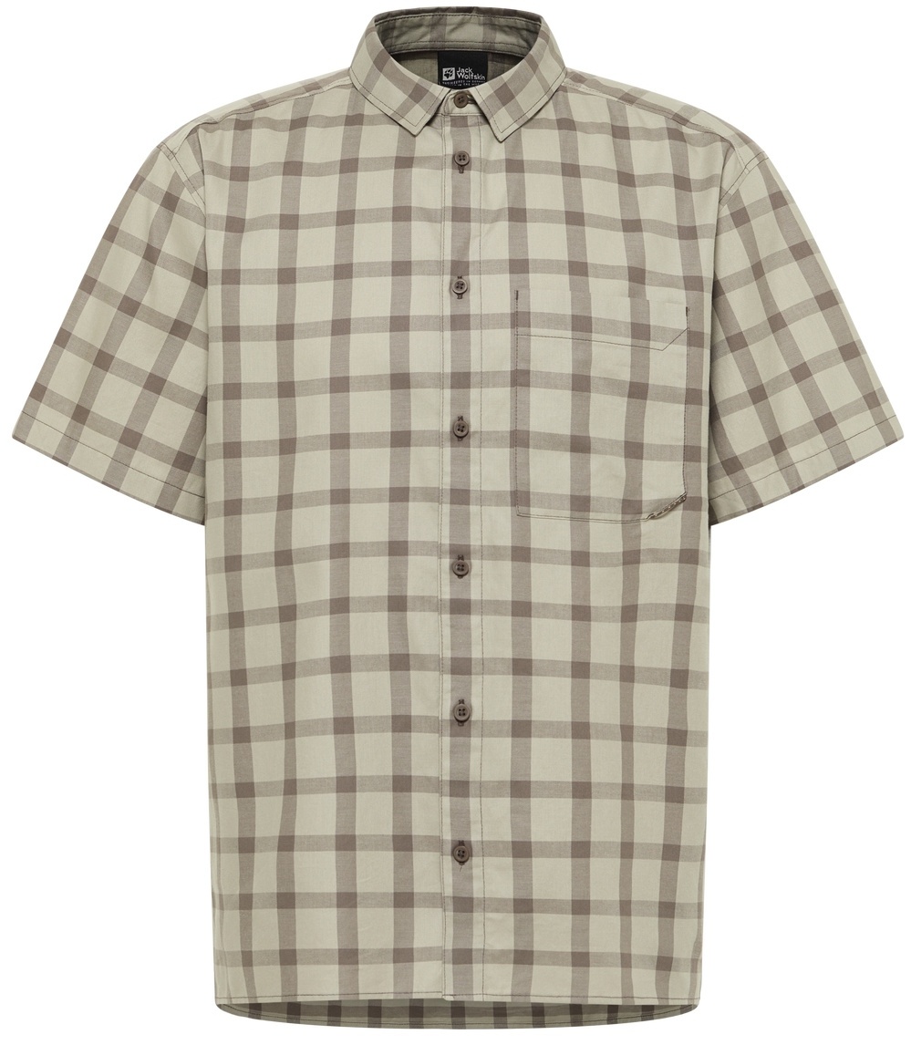Cămașă bărbătească Jack Wolfskin Planalto Shirt M Check Cold Coffee, s.XL