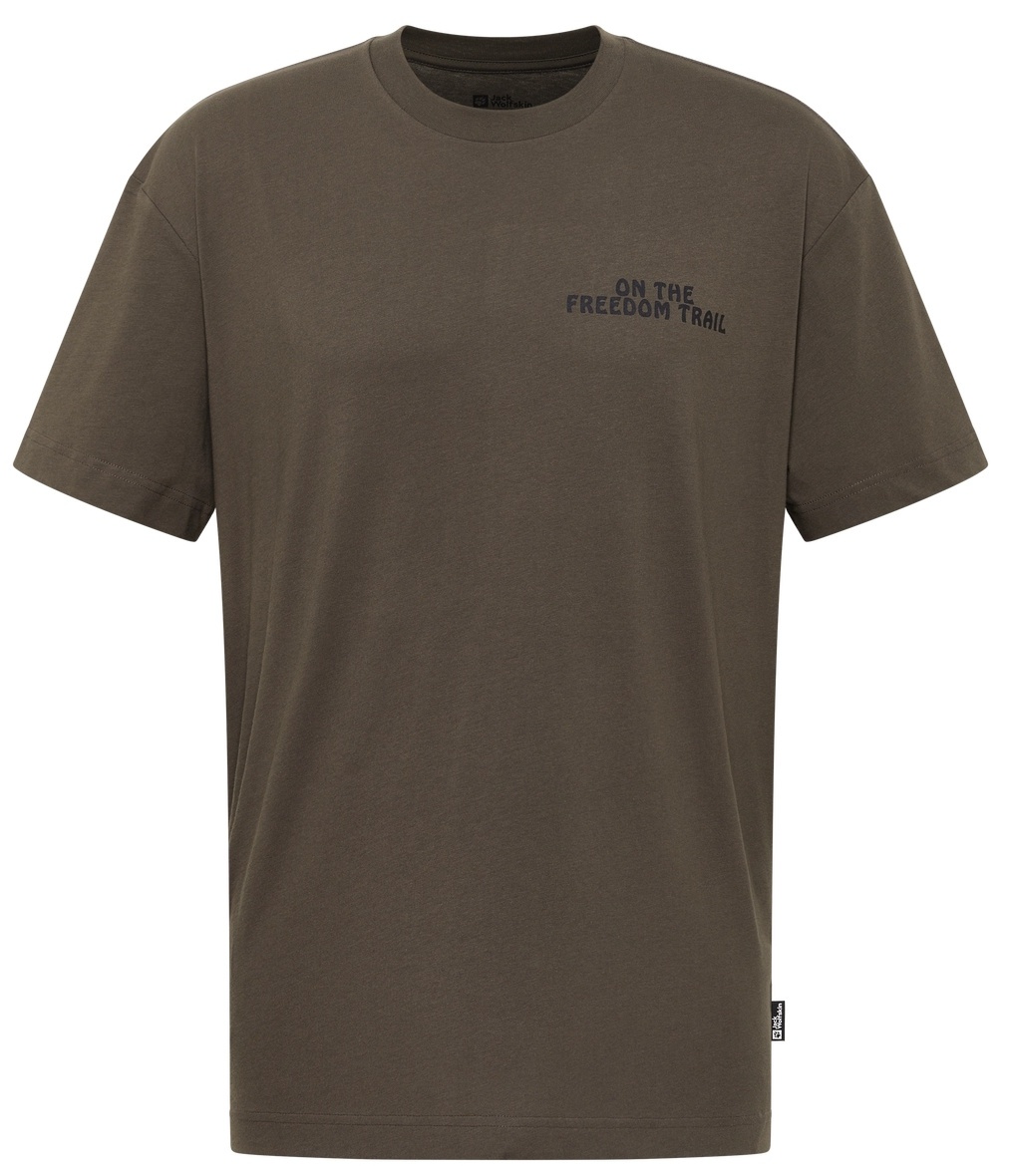 Tricou bărbătesc Jack Wolfskin Trailblazer T M Trail Cold Coffee, s.XL
