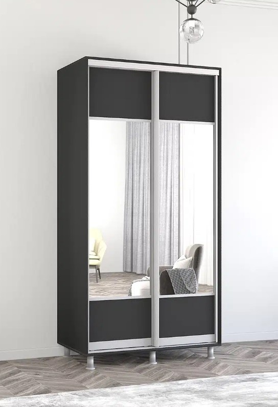 Dulap cu uşi glisante Mobildor-Lux Aron 100x200 (Anthracite) K1